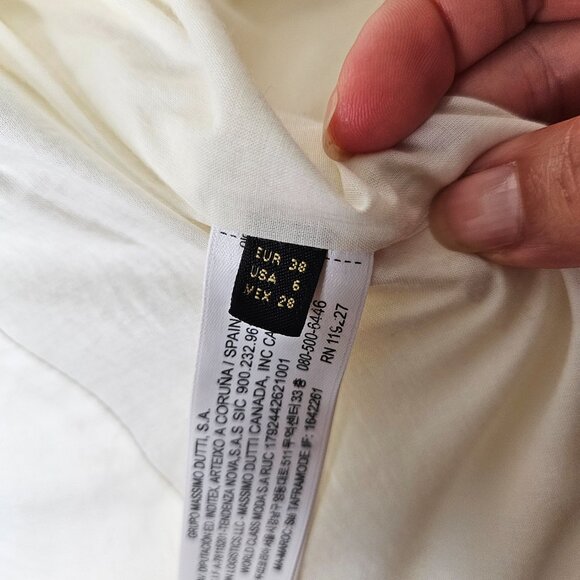 Massimo Dutti 100% Linen Blazer Sz 6 Off White Cream  Ecru Oversize - Picture 8 of 13